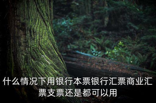 什么情況下用銀行本票銀行匯票商業(yè)匯票支票還是都可以用