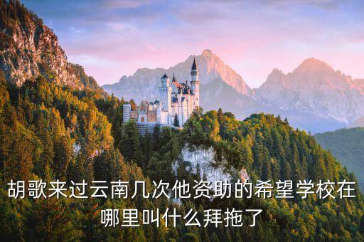 為什么胡去云南避難，胡歌來過云南幾次他資助的希望學(xué)校在哪里叫什么拜拖了