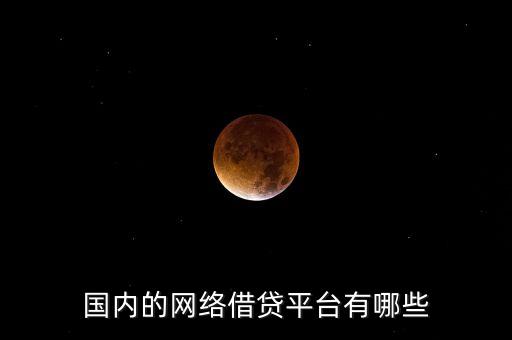 國內(nèi)的網(wǎng)絡(luò)借貸平臺有哪些