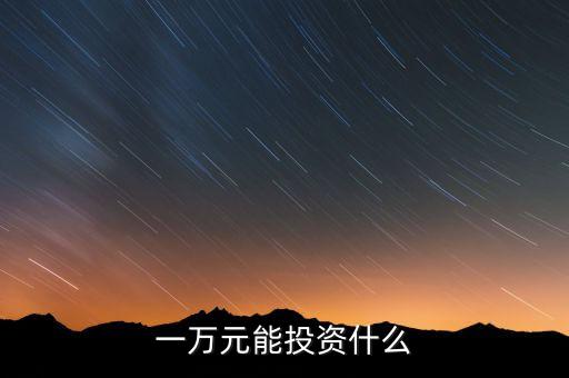 一萬元能投資什么