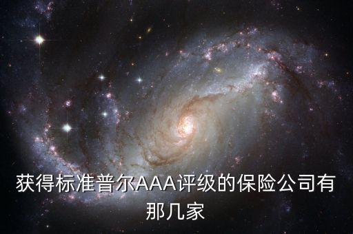 獲得標(biāo)準(zhǔn)普爾AAA評級的保險(xiǎn)公司有那幾家
