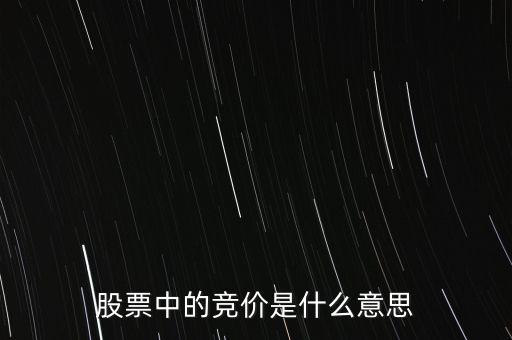 股票競(jìng)價(jià)什么意思，股票競(jìng)價(jià)什么意思