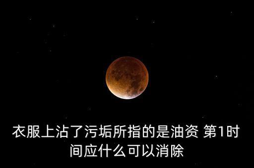 衣服上沾了污垢所指的是油資 第1時間應(yīng)什么可以消除