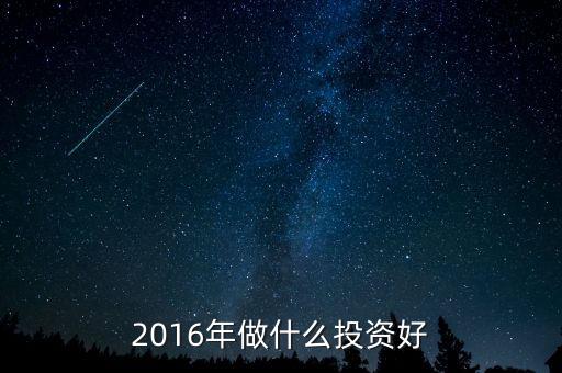 2016年做什么投資好