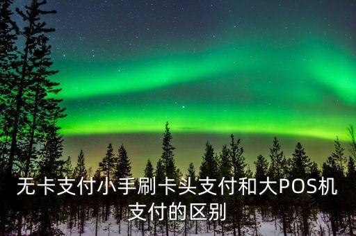 無卡支付小手刷卡頭支付和大POS機(jī)支付的區(qū)別