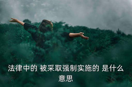 法律中的 被采取強制實施的 是什么意思