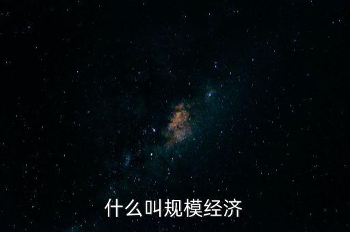 什么叫規(guī)模經(jīng)濟(jì)