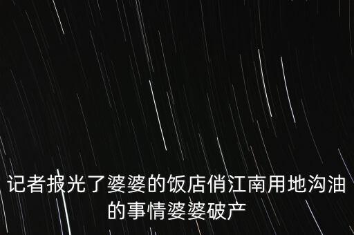 俏江南為什么破產(chǎn)，記者報光了婆婆的飯店俏江南用地溝油的事情婆婆破產(chǎn)