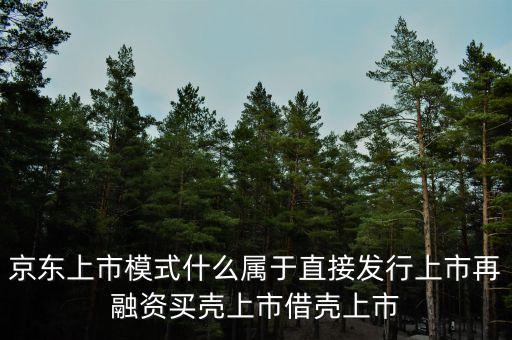 京東上市模式什么屬于直接發(fā)行上市再融資買殼上市借殼上市