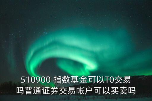 510900持有什么股票，510900 可以t0交易嗎