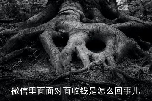微信里面面對(duì)面收錢是怎么回事兒