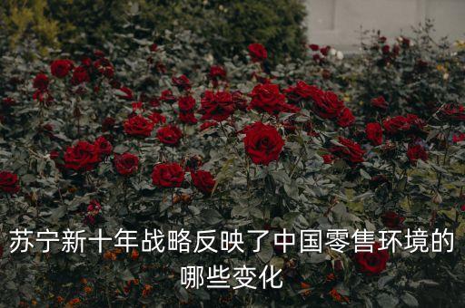 蘇寧新十年戰(zhàn)略反映了中國零售環(huán)境的哪些變化