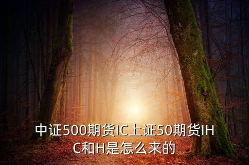 ic期貨是什么意思，股指期貨中的IHIFIC各是什么意思