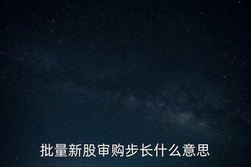 申購步長是什么意思，批量新股審購步長什么意思