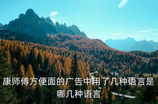 康師傅方便面的廣告中用了幾種語言是哪幾種語言