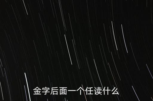 金字后面一個(gè)任讀什么