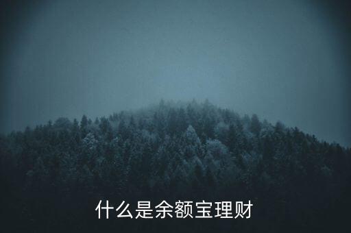 余額寶理財(cái)資金是什么，什么是余額寶理財(cái)
