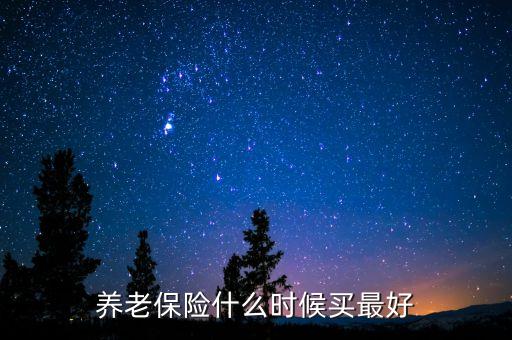 養(yǎng)老保險(xiǎn)什么時(shí)候買最好