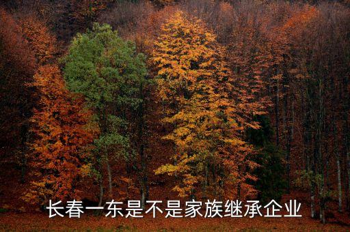 長(zhǎng)春一東是不是家族繼承企業(yè)