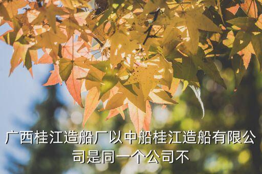 中船股份為什么改名，廣西桂江造船廠以中船桂江造船有限公司是同一個公司不