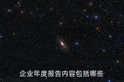 企業(yè)年度報(bào)告內(nèi)容包括哪些