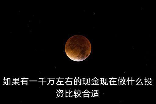 投資1000萬可以做什么，1000萬元做什么生意好