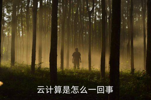 云計(jì)算是怎么一回事