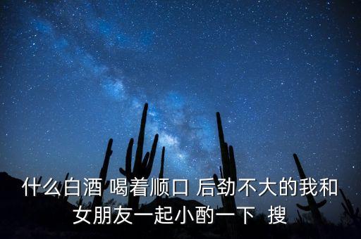 什么白酒 喝著順口 后勁不大的我和女朋友一起小酌一下  搜