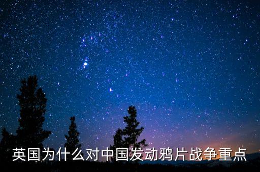 英國為什么對中國發(fā)動鴉片戰(zhàn)爭重點(diǎn)
