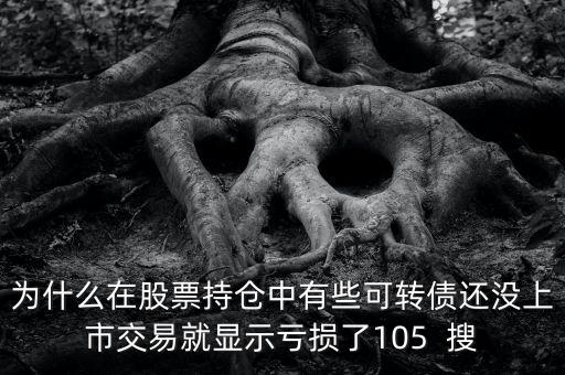 為什么可轉(zhuǎn)債，為什么在股票持倉中有些可轉(zhuǎn)債還沒上市交易就顯示虧損了105  搜