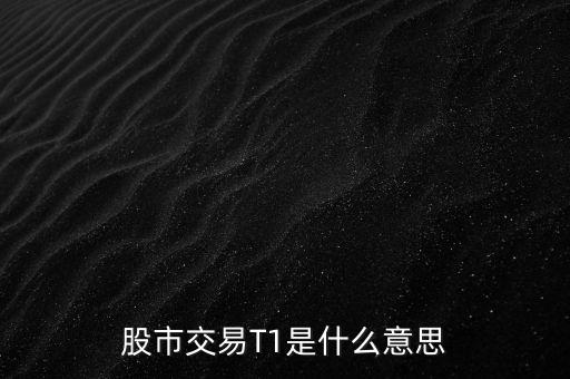 股市交易T1是什么意思
