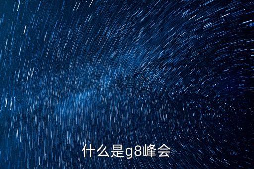 2013年g8峰會主題是什么，什么是g8峰會