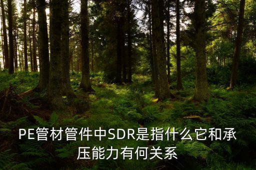 PE管材管件中SDR是指什么它和承壓能力有何關系