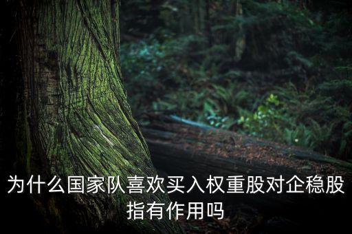 為什么國(guó)家隊(duì)喜歡買(mǎi)入權(quán)重股對(duì)企穩(wěn)股指有作用嗎