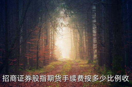 招商證券股指期貨手續(xù)費按多少比例收