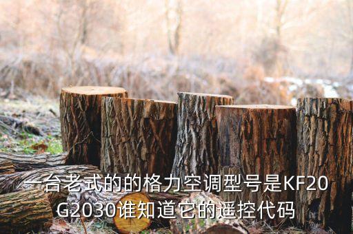 格力空調(diào)2030是什么意思，一臺(tái)老式的的格力空調(diào)型號(hào)是KF20G2030誰(shuí)知道它的遙控代碼