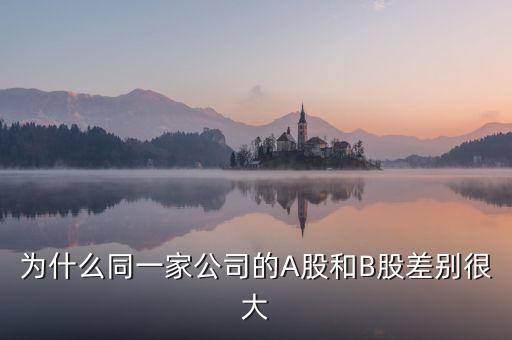為什么同一家公司的A股和B股差別很大