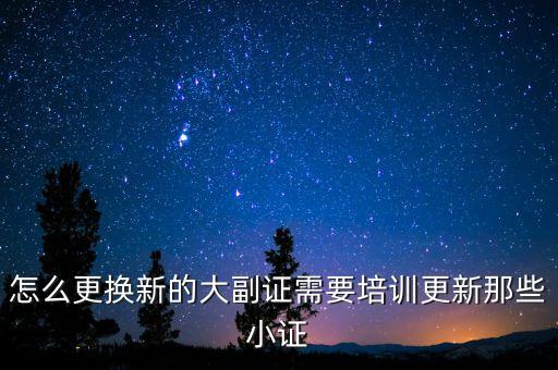 怎么更換新的大副證需要培訓(xùn)更新那些小證