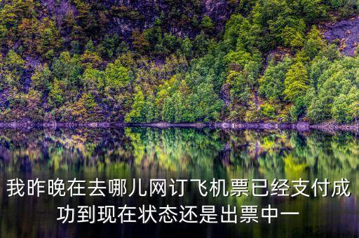 我昨晚在去哪兒網訂飛機票已經支付成功到現(xiàn)在狀態(tài)還是出票中一