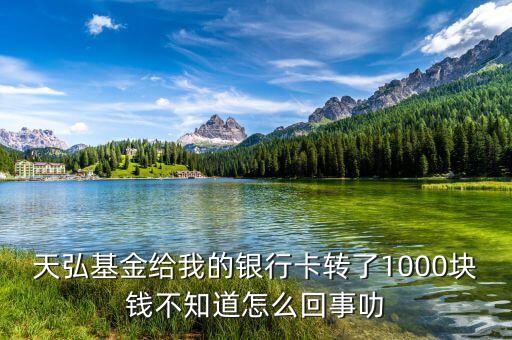 為什么卡里莫名被刷1000元基金，為什么銀行卡無緣無故被刷走1千元怎么回事