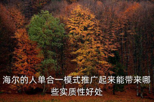 什么是海爾的人單合一的發(fā)展模式，海爾人單合一的六要素是什么