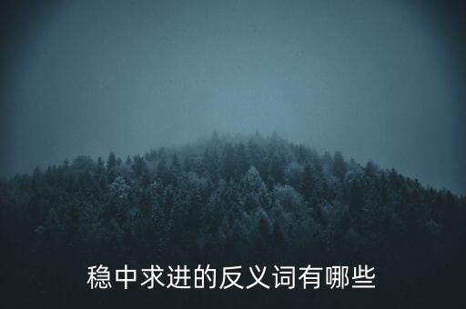 穩(wěn)中求進(jìn)的反義詞有哪些