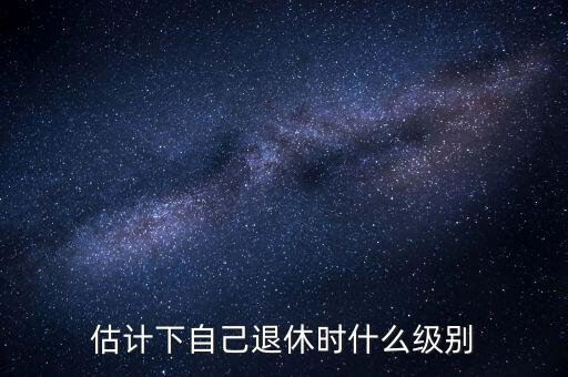 估計下自己退休時什么級別
