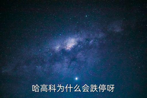 哈高科為什么停牌，哈高科為什么會跌停呀