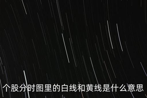 個(gè)股分時(shí)圖里的白線和黃線是什么意思