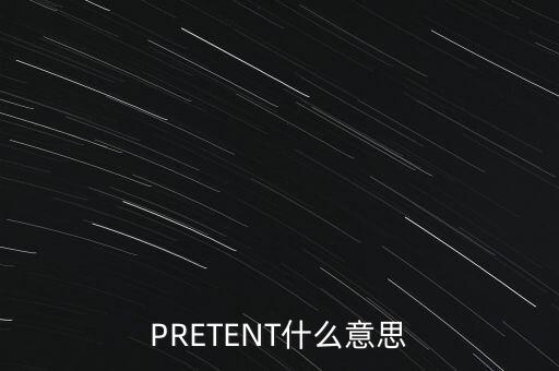 PRETENT什么意思