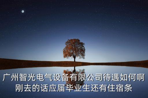 廣州智光電氣設(shè)備有限公司待遇如何啊剛?cè)サ脑拺?yīng)屆畢業(yè)生還有住宿條