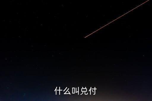 什么叫兌付