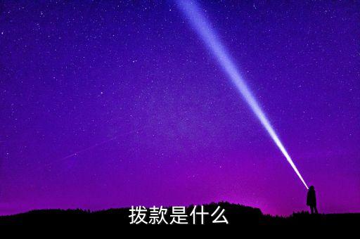 撥款是什么