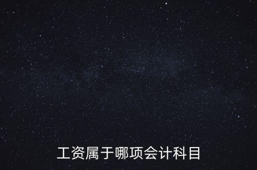 工資屬于哪項(xiàng)會(huì)計(jì)科目